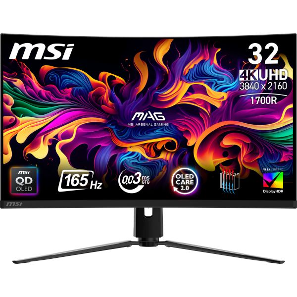 MSI MAG 321CUP QD-OLED computer monitor 80 cm (31.5") 3840 x 2160 Pixels 4K Ultra HD Zwart (MAG 321CUP QD-OLED)
