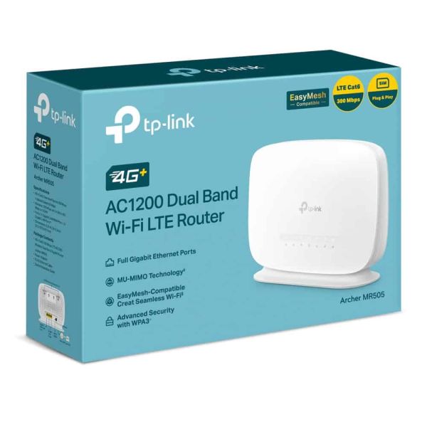 TP-Link Archer MR505(EU) draadloze router Gigabit Ethernet Dual-band (2.4 GHz / 5 GHz) 4G Wit (ARCHER MR505(EU))