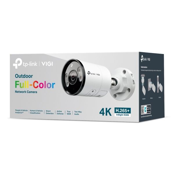 TP-Link INSIGHT S385 Kogel (vorm) IP-beveiligingscamera Buiten 2880 x 1620 Pixels Muur (INSIGHT S385(2.8MM)