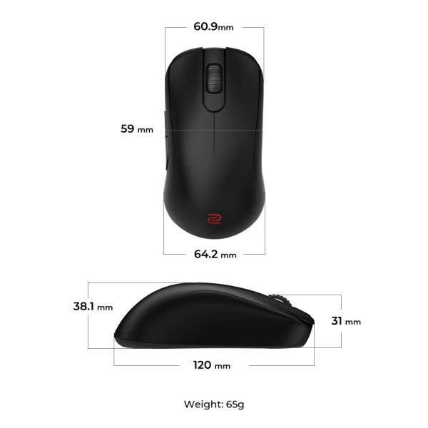 BenQ ZOWIE S2-DW muis Gamen Rechtshandig RF Draadloos 3200 DPI (9H.N4NBE.A2E)