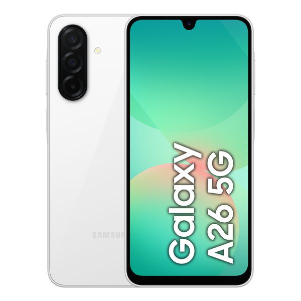 Samsung Galaxy A26 17 cm (6.7") Hybride Dual SIM Android 15 5G USB Type-C 6 GB 128 GB 5000 mAh Wit (SM-A266BZWBEUE)