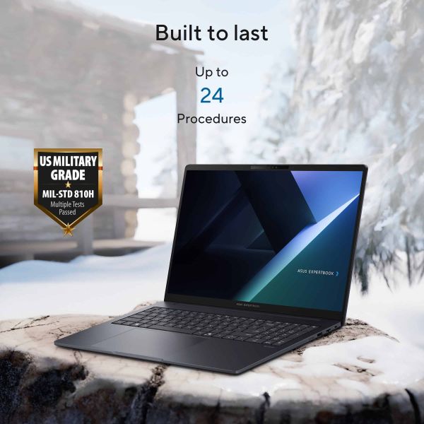ASUS ExpertBook B3 B3605CCA-MB0370X Intel Core Ultra 5 225H Laptop 40,6 cm (16") WUXGA 16 GB DDR5-SDRAM 512 GB SSD Wi-Fi 6E (802.11ax) Windows 11 Pro US International Zwart, Grijs (90NX08N1-M00DE0)