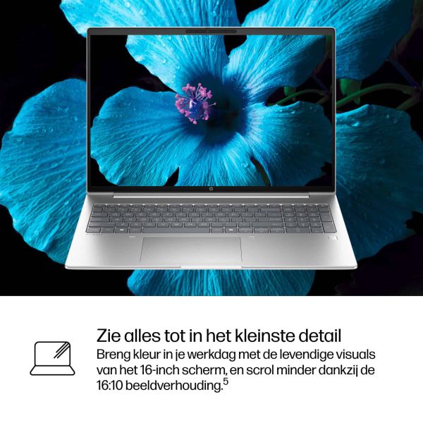 HP ProBook 4 G1i 16 Intel Core Ultra 5 225U Laptop 40,6 cm (16") WUXGA 16 GB DDR5-SDRAM 512 GB SSD Wi-Fi 7 (802.11be) Windows 11 Pro AI PC Zilver (AD2R5ET#ABH)