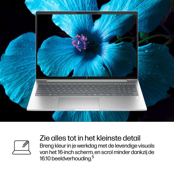HP ProBook 4 G1i AI PC Intel Core Ultra 7 255U Laptop 40,6 cm (16") WUXGA 16 GB DDR5-SDRAM 512 GB SSD Wi-Fi 7 (802.11be) Windows 11 Pro Zilver (AD2R6ET#ABH)
