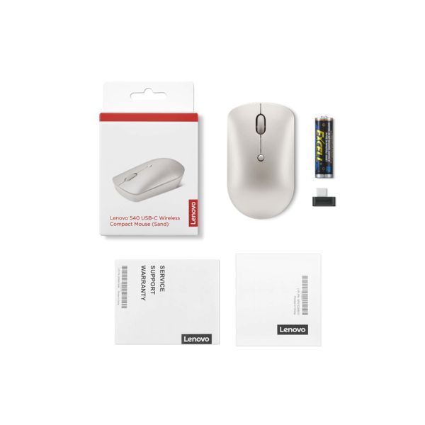 Lenovo 540 muis Kantoor Ambidextrous RF Draadloos Optisch 2400 DPI (GY51D20873)