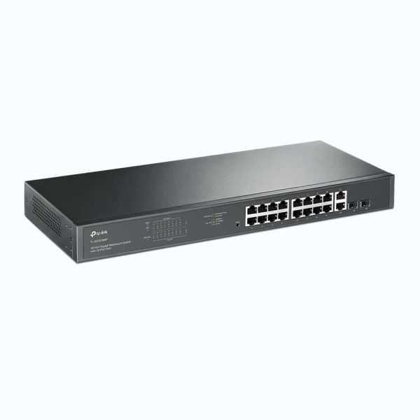 TP-Link TL-SG1218MP netwerk-switch Unmanaged Gigabit Ethernet (10/100/1000) Power over Ethernet (PoE) 1U Zwart (SG1218MP)