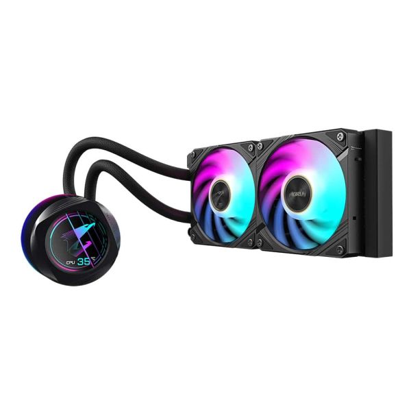 GIGABYTE AORUS WATERFORCE X II 240 Processor Alles-in-één vloeistofkoeler 12 cm Zwart (GP-AORUSWTRFRCX240)