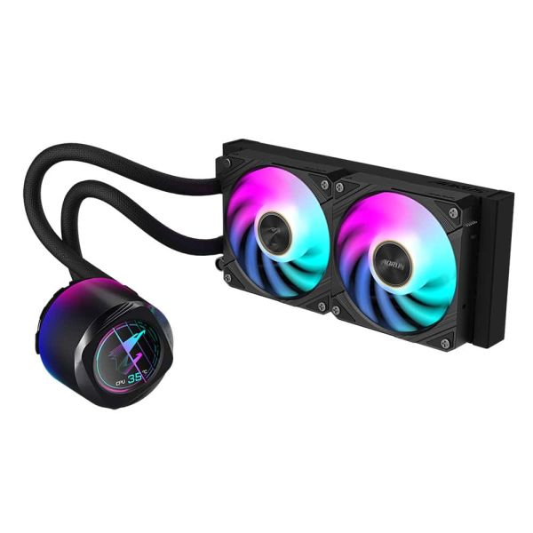 GIGABYTE AORUS WATERFORCE X II 240 Processor Alles-in-één vloeistofkoeler 12 cm Zwart (GP-AORUSWTRFRCX240)