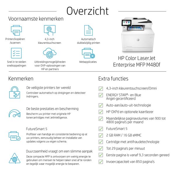 HP Color LaserJet Enterprise MFP M480f (3QA55ABGJ)