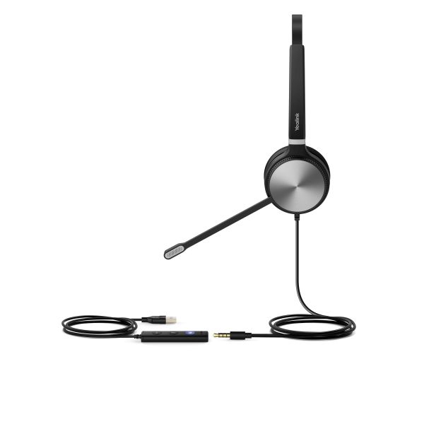 Yealink UH36 Mono Teams Headset Bedraad Hoofdband Kantoor/callcenter USB Type-A Zwart, Zilver (1308010)