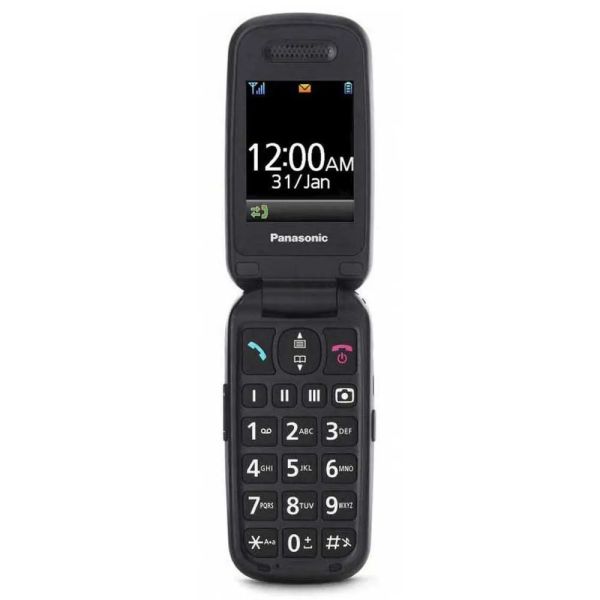 Panasonic KX-TU446 Senioren-Klapp-Handy Stoßfest Schwarz (KX-TU446EXB) (KX-TU446EXB)