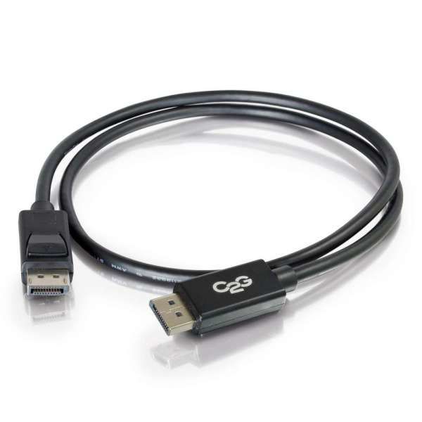C2G 1m DisplayPort Cable with Latches 4K - 8K UHD M/M - Black Zwart (84400)