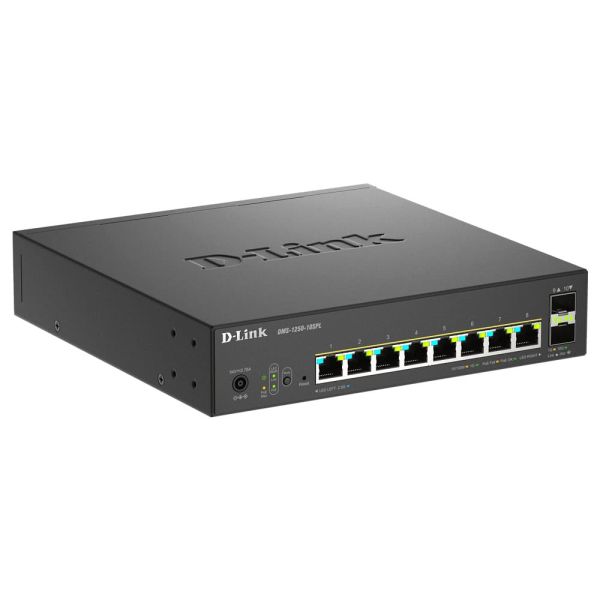 D-Link DMS-1250-10SPL Managed 2.5G Ethernet (100/1000/2500) Power over Ethernet (PoE) Zwart (DMS-1250-10SPL/E)