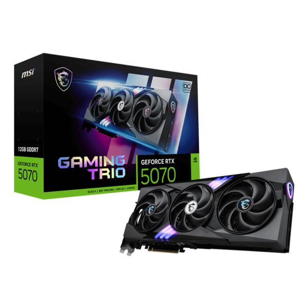 MSI GAMING GeForce RTX 5070 12G TRIO OC NVIDIA 12 GB GDDR7 (GEFORCE RTX 5070 12G GAMING TRIO OC) MSI GAMING GeForce RTX 5070 12G TRIO OC NVIDIA 12 GB GDDR7 (GEFORCE RTX 5070 12G GAMING TRIO OC)