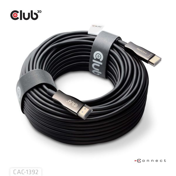 CLUB3D HDMI™ Hybrid AOC Cable 8K60Hz/4K120Hz 30m / 98.42 ft (CAC-1392)