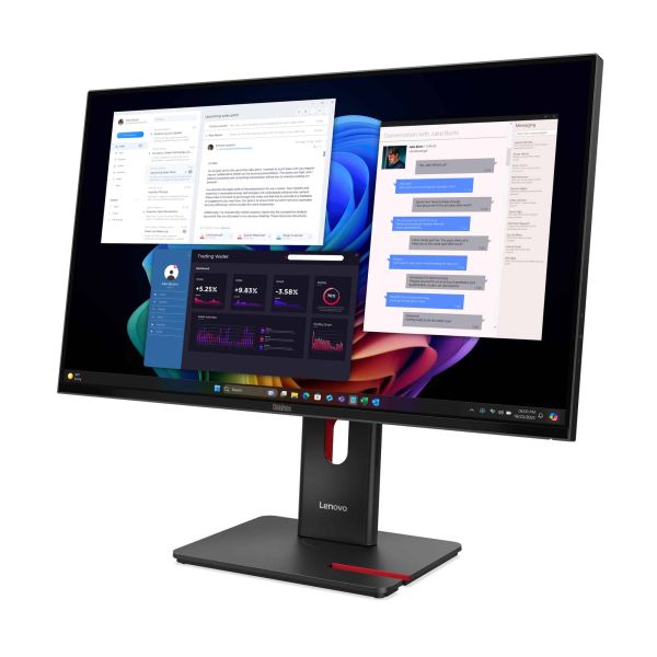Lenovo ThinkVision T27ud-40 computer monitor 68,6 cm (27") 3840 x 2160 Pixels 4K Ultra HD LCD Zwart (64AFGAT2EU)