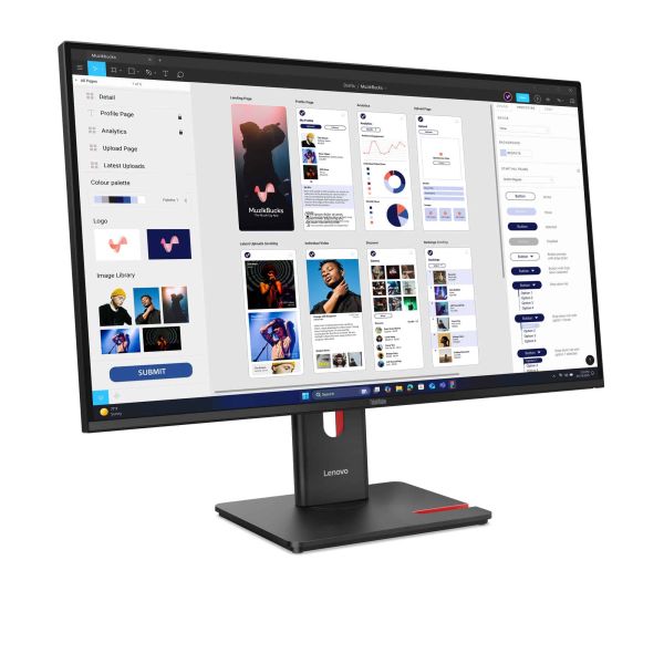 Lenovo ThinkVision T32UD-40 computer monitor 80 cm (31.5") 3840 x 2160 Pixels 4K Ultra HD LCD Zwart (64B0GAT1EU)