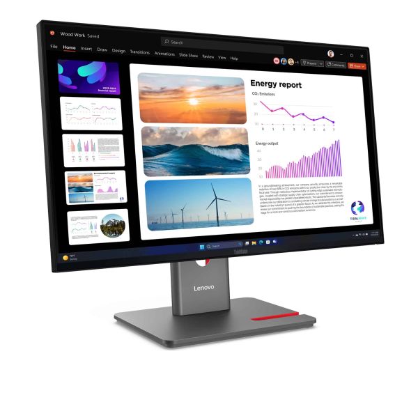 Lenovo ThinkVision P24Q-40 computer monitor 60,5 cm (23.8") 2560 x 1440 Pixels Quad HD LCD Zwart (64B2GAT1EU)