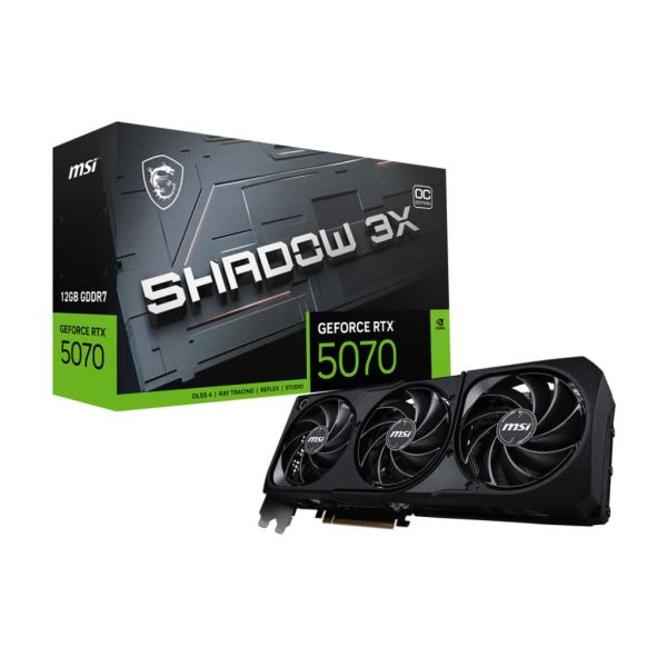 MSI GeForce RTX 5070 12G SHADOW 3X OC NVIDIA 12 GB GDDR7 (507012GSHADOW2XOC)