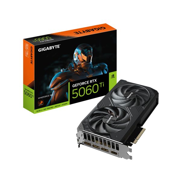 GIGABYTE GeForce RTX 5060 Ti WINDFORCE 16G NVIDIA 16 GB GDDR7 (GV-N506TWF2-16GD) GIGABYTE GeForce RTX 5060 Ti WINDFORCE 16G NVIDIA 16 GB GDDR7 (GV-N506TWF2-16GD)