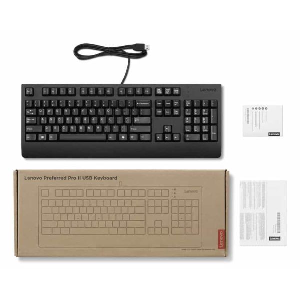 Lenovo Preferred Pro II toetsenbord Thuis/Werk USB Duits Zwart (4Y41R64596)