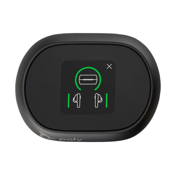 POLY Voyager Free 60+ UC Carbon Black Earbuds + BT700 USB-C-adapter + oplaadcase met touchscreen (7Y8H2AA)