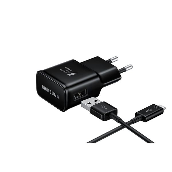 Samsung EP-TA20 Universeel Zwart AC Snel opladen Binnen, Buiten (EP-TA20EBECGWW)