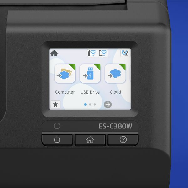 Epson ES-C320W compacte A4-documentscanner met Wi-Fi-connectiviteit en U-traject (B11B27401)