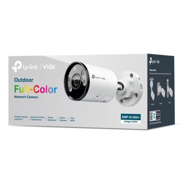 TP-Link INSIGHT S355 Kogel (vorm) IP-beveiligingscamera Buiten 2880 x 1620 Pixels Muur (INSIGHT S355(2.8MM)(UN))