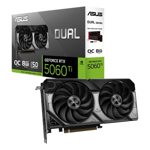 ASUS Dual -RTX5060TI-O8G NVIDIA GeForce RTX 5060 Ti 8 GB GDDR7 (90YV0MP2-M0NA00)