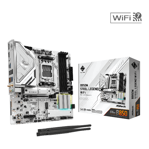 ASRock B850M Steel Legend WiFi Mainboard (90-MXBS20-A0UAYZ)