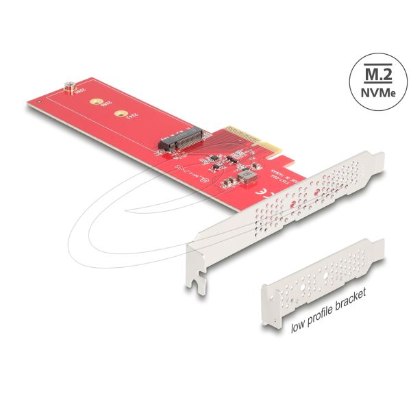 DELOCK PCI Express 5.0 x4 Karte > 1x intern NVMe M.2 Key M (90889)