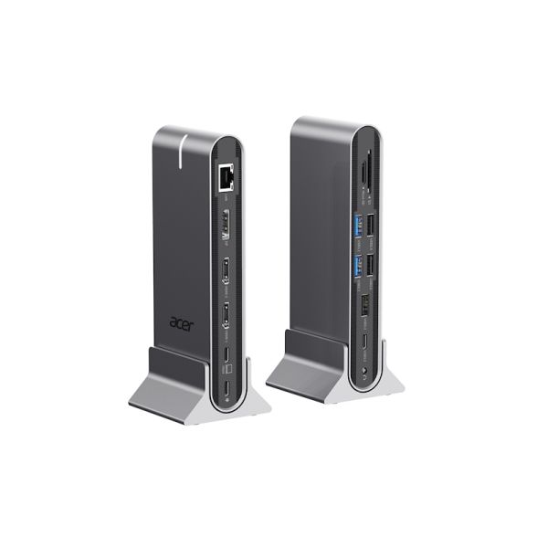 Acer HP.DSCAB.022 laptop dock & poortreplicator Bedraad USB 3.2 Gen 1 (3.1 Gen 1) Type-C Zilver (HP.DSCAB.022)