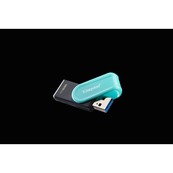 Kingston Technology DataTraveler 128GB Portable USB 3.2 Gen 1 Exodia S (Black/Turquoise) (DTXS/128GB)
