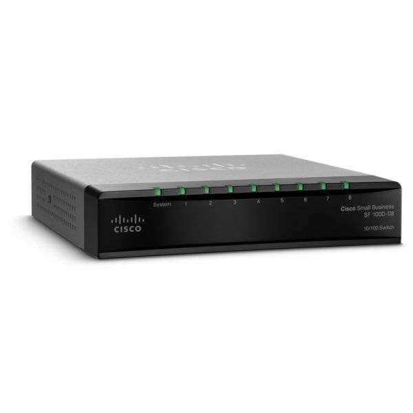 Cisco SF100D-08 8-Port Desktop 10/100 Switch (SF100D-08-EU)