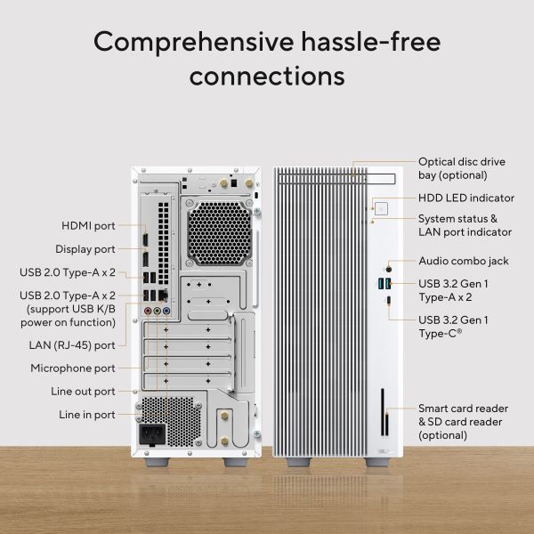ASUS V500 Mini Tower V500MV-13420H044W Intel® Core™ i5 i5-13420H 16 GB DDR5-SDRAM 512 GB SSD Windows 11 Home PC Wit (90PF05R1-M006A0)