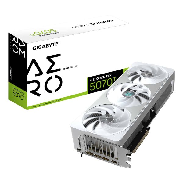 GIGABYTE GeForce RTX 5070 Ti AERO OC 16G NVIDIA 16 GB GDDR7 (GV-N507TAEROOC-16GD)