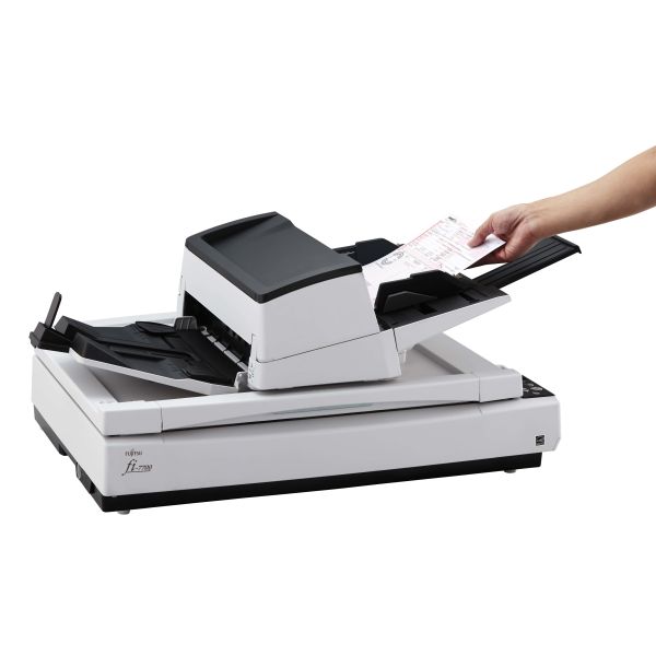 Ricoh fi-7700S Flatbed-/ADF-scanner 600 x 600 DPI A3 Zwart, Wit (RICOH PA03740-B301)