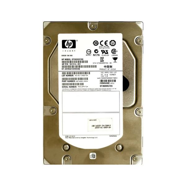 HP HDD/600GB 15K SAS 3.5 DP (516828-B21-RFB)