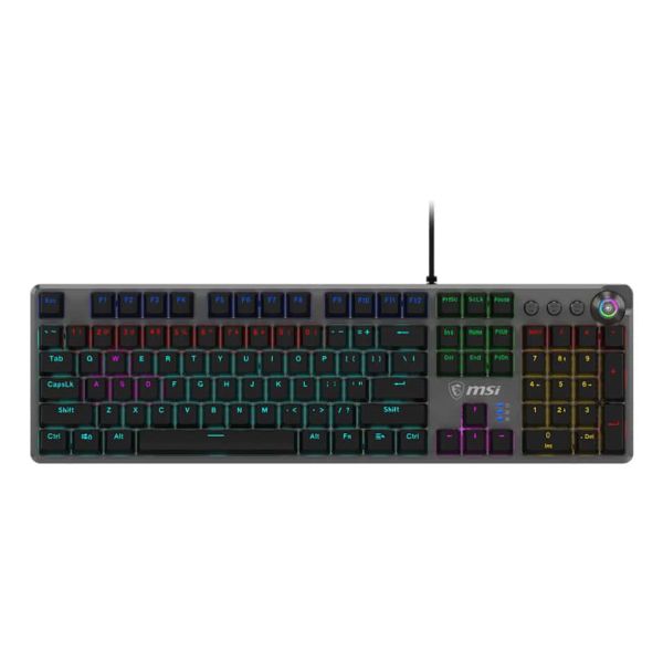 MSI FORGE GK310 RED DE toetsenbord Gamen USB QWERTY Duits Zwart (OS1-8ZA8013-000)