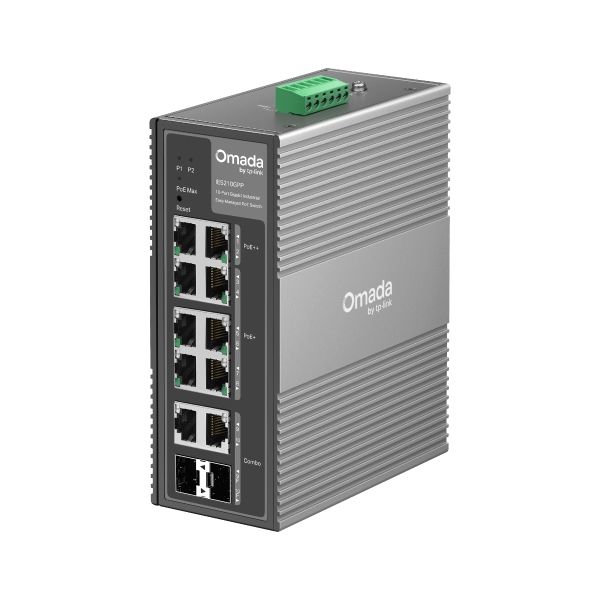 TP-Link Omada IES210GPP netwerk-switch Managed Gigabit Ethernet (10/100/1000) Power over Ethernet (PoE) DIN rail Grijs (IES210GPP(UN))