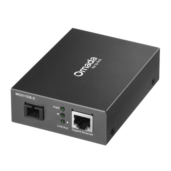 TP-Link Omada MC211CS-2 netwerk media converter 1000 Mbit/s 1310 nm Single-mode Zwart (MC211CS-2(UN)) TP-Link Omada MC211CS-2 netwerk media converter 1000 Mbit/s 1310 nm Single-mode Zwart (MC211CS-2(UN))