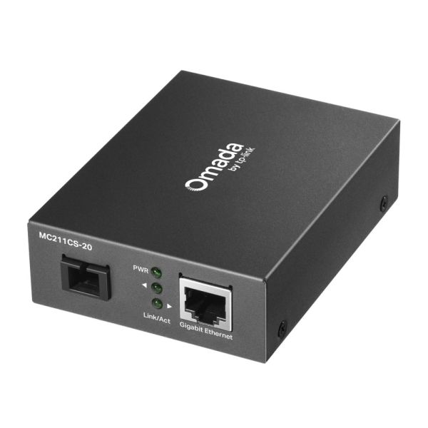 TP-Link Omada MC211CS-20 netwerk media converter 1000 Mbit/s 1310 nm Single-mode Zwart (MC211CS-20(UN)) TP-Link Omada MC211CS-20 netwerk media converter 1000 Mbit/s 1310 nm Single-mode Zwart (MC211CS-20(UN))
