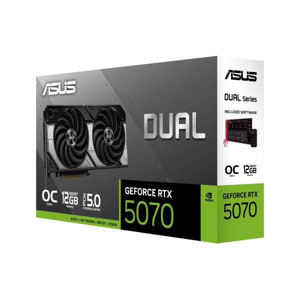ASUS Dual -RTX5070-O12G NVIDIA GeForce RTX 5070 12 GB GDDR7 (90YV0M17-M0NA00)