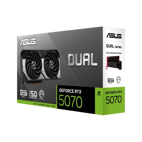 ASUS Dual -RTX5070-12G NVIDIA GeForce RTX 5070 12 GB GDDR7 (90YV0M18-M0NA00) ASUS Dual -RTX5070-12G NVIDIA GeForce RTX 5070 12 GB GDDR7