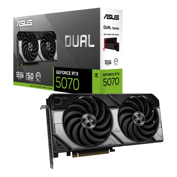 ASUS Dual -RTX5070-12G NVIDIA GeForce RTX 5070 12 GB GDDR7 (90YV0M18-M0NA00) ASUS Dual -RTX5070-12G NVIDIA GeForce RTX 5070 12 GB GDDR7