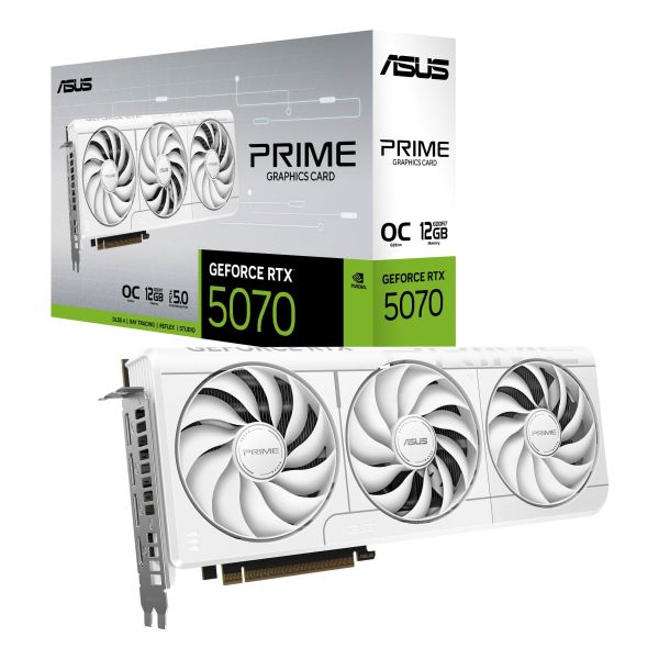 ASUS Prime -RTX5070-O12G-WHITE NVIDIA GeForce RTX 5070 12 GB GDDR7 (90YV0M19-M0NA00)
