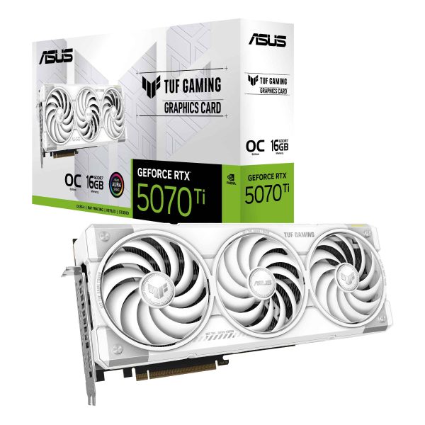 ASUS TUF Gaming TUF-RTX5070TI-O16G-WHITE-GAMING NVIDIA GeForce RTX 5070 Ti 16 GB GDDR7 (90YV0MD3-M0NA00)