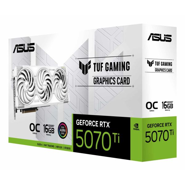 ASUS TUF Gaming TUF-RTX5070TI-O16G-WHITE-GAMING NVIDIA GeForce RTX 5070 Ti 16 GB GDDR7 (90YV0MD3-M0NA00)