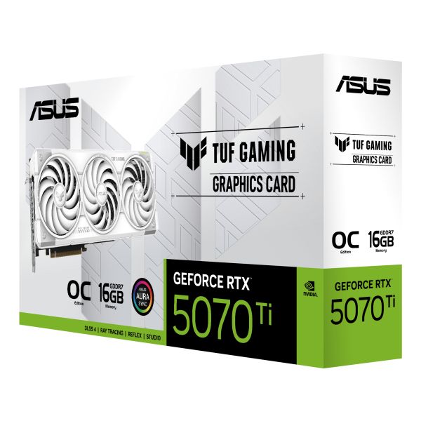 ASUS TUF Gaming TUF-RTX5070TI-O16G-WHITE-GAMING NVIDIA GeForce RTX 5070 Ti 16 GB GDDR7 (90YV0MD3-M0NA00) ASUS TUF Gaming TUF-RTX5070TI-O16G-WHITE-GAMING NVIDIA GeForce RTX 5070 Ti 16 GB GDDR7